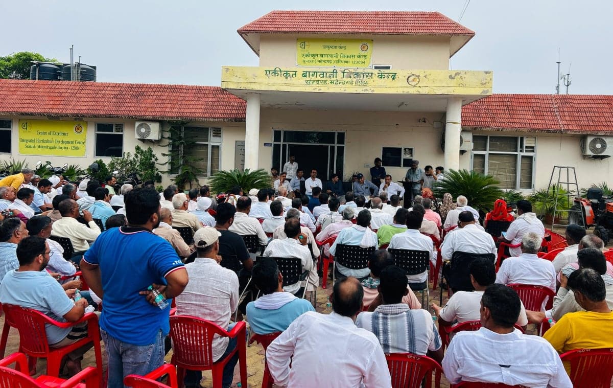 Mahendragarh News | आलू की कॉन्ट्रैक्ट फार्मिंग से बढ़ेगी किसानों की आय : बड़ी कंपनियां करेंगी सीधी खरीद | 150 किसान संवाद में पहुंचे