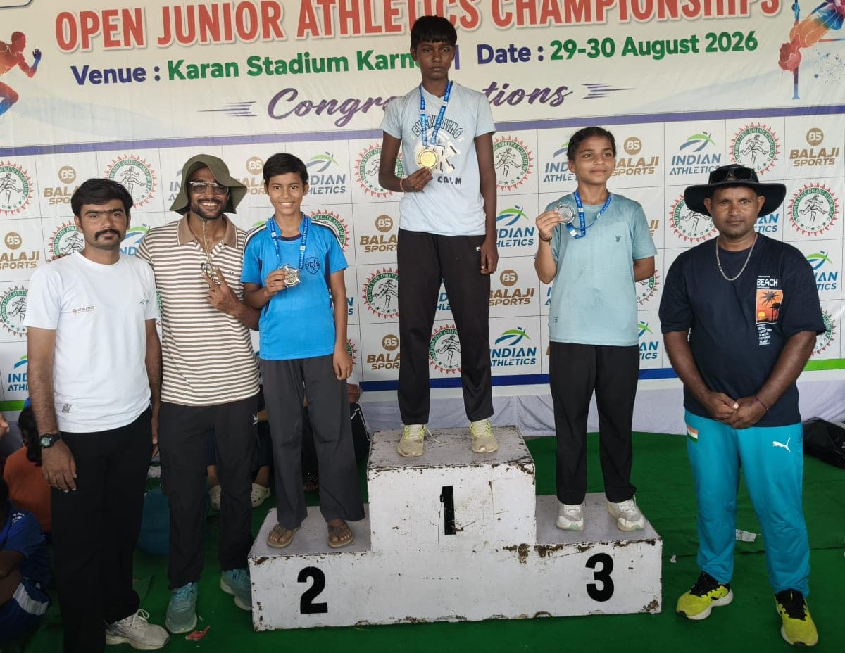 Ateli News | लावण्या ने जीता सिल्वर मेडल : अंडर-14 ट्राईथलॉन में शानदार प्रदर्शन | स्टेट चैंपियनशिप में दूसरा स्थान