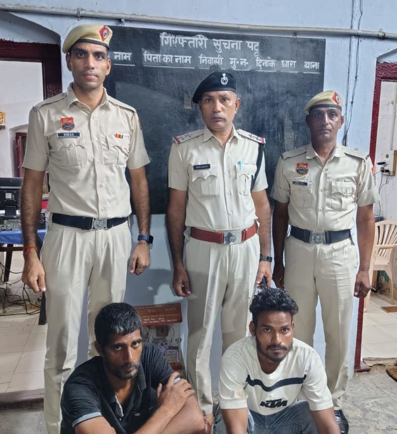 Ateli News | मंदिर में चोरी का खुलासा, करीब तीन घंटे में दो आरोपी गिरफ्तार : दो पीतल के घंटे बरामद | कनीना मार्केट से पुलिस ने दबोचा