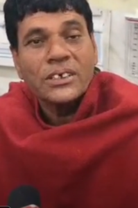 नारनौल के अस्पताल में उपचाराधीन घायल सतीश।