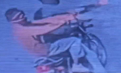 कैथल में बदमाशों द्वारा दुकानदार पर की गई फायरिंग का दृश्य।