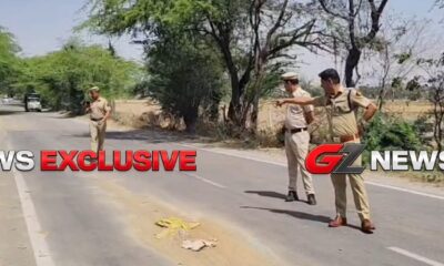 नांगल चौधरी के गांव नयान में वारदात के बाद मौके पर जांच करती पुलिस टीम।