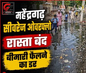 महेंद्रगढ़ की दीवान कॉलोनी में सीवरेज ओवरफ्लो, लोग परेशान