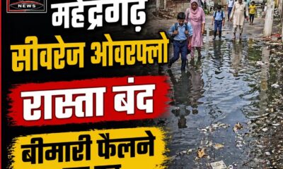 महेंद्रगढ़ की दीवान कॉलोनी में सीवरेज ओवरफ्लो, लोग परेशान