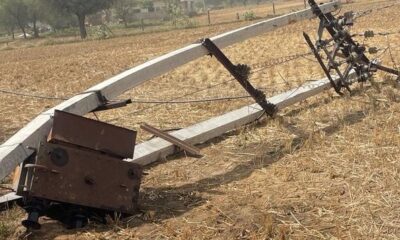 अटेली मंडी | अंधड़ से 50 गांवों की बिजली गुल, 25 पोल टूटे