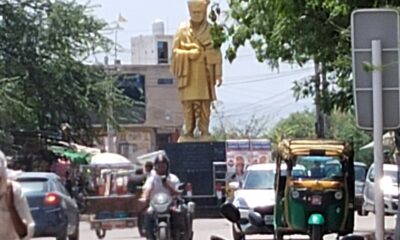रेलवे स्टेशन से ताऊ देवीलाल चौक तक अंधेरा, राहगीरों को हो रही दिक्कत