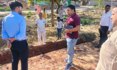 विकास कार्यों में अनियमितता मिलने पर कार्रवाई की चेतावनी देते एसडीएम योगेश सैनी।