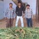 बेटी के जन्मदिन पर गोशाला में सवामनी, पौधारोपण और छबील सेवा करते समाजसेवी व परिवारजन।
