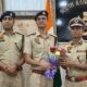 साउथ रेंज रेवाड़ी का कार्यभार संभालने के बाद अधिकारियों से मुलाकात करते आईजीपी ओम प्रकाश नरवाल।