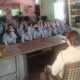 पीएम श्री जीजीएसएस स्कूल नारनौल में छात्राओं को महिला सुरक्षा और साइबर अपराधों के प्रति जागरूक करती दुर्गा शक्ति टीम।