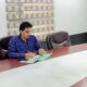 वीडियो कांफ्रेंस में मौजूद नगराधीश डॉ मंगल सेन।