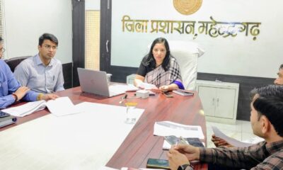 वीडियो कॉन्फ्रेंसिंग के दौरान मौजूद डीसी अनुपमा अंजली।