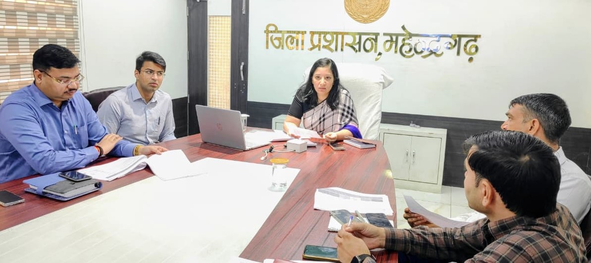 वीडियो कॉन्फ्रेंसिंग के दौरान मौजूद डीसी अनुपमा अंजली।