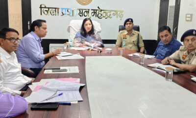 वीडियो कॉन्फ्रेंसिंग के दौरान मौजूद डीसी अनुपमा अंजली।