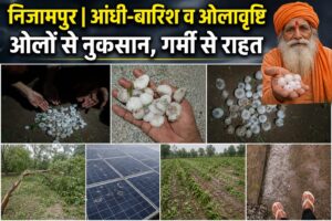 ओलावृष्टि से फसलों और सोलर पैनलों को नुकसान