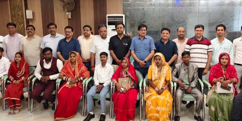 नारनौल में रोटरी क्लब का सामूहिक विवाह बना मिसाल, पगफेरे पर नवदम्पत्तियों का सम्मान