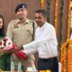 जिला बार एसोसिएशन नारनौल के सम्मान समारोह में उपायुक्त अनुपमा अंजली का स्वागत करते पदाधिकारी।