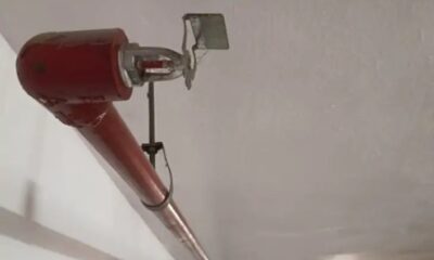 भिवानी नागरिक अस्पताल में लगाए जा रहे फायर सेफ्टी स्प्रिंकलर सिस्टम
