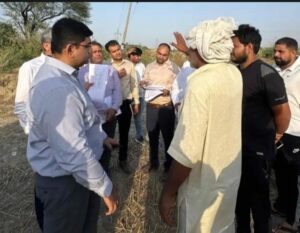 सोनीपत में प्रदूषण नियंत्रण मंडल अध्यक्ष नालों और वाटर ट्रीटमेंट प्लांट का निरीक्षण करते हुए