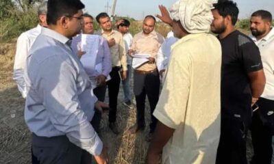 सोनीपत में प्रदूषण नियंत्रण मंडल अध्यक्ष नालों और वाटर ट्रीटमेंट प्लांट का निरीक्षण करते हुए