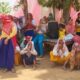 गुरु गोरखनाथ धाम कोरियावास में 84 धुनी तपस्या के दौरान साधना में लीन महंत राजेंद्र नाथ, दर्शन एवं परिक्रमा करते श्रद्धालु।