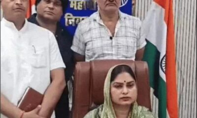 मानेसर में सफाई एजेंसी विवाद पर पार्षदों के साथ बैठक करती मेयर डॉ. इंद्रजीत यादव