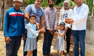 हसनपुर गांव में बेजुबान पक्षियों के लिए पानी की व्यवस्था, युवाओं की अनोखी पहल