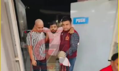मुठभेड़ के बाद गिरफ्तार वांछित बदमाश संदीप उर्फ चेंटा, मौके से बरामद पिस्टल और मोटरसाइकिल के साथ पुलिस टीम।