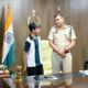 पुलिस अधीक्षक से मुलाकात के दौरान जिले के टॉपर छात्र दीपांशु