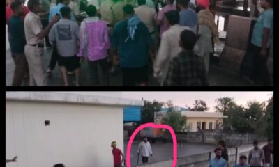 नांगल चौधरी टोल प्लाजा पर जाम के दौरान खड़े वाहन और विरोध प्रदर्शन करते चालक।
