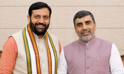 मुख्यमंत्री नायब सिंह सैनी और शिक्षा मंत्री महिपाल ढांडा