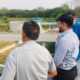 महेंद्रगढ़ के सीवरेज ट्रीटमेंट प्लांट का निरीक्षण करते एसडीएम योगेश सैनी और विभागीय अधिकारी।