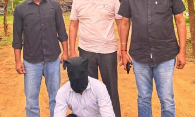 अवैध हथियार सप्लायर को गिरफ्तार करती सीआईए नारनौल पुलिस।