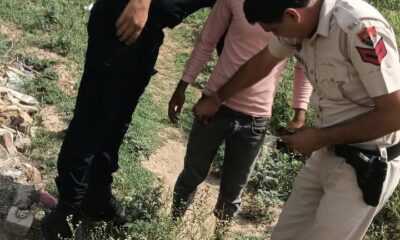 नारनौल में सर्च अभियान चलाती पुलिस और कमांडो टीम