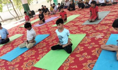 हरियाणा योग आयोग एवं आयुष विभाग के संयुक्त तत्वावधान में आयोजित योगासन स्पोर्ट्स प्रतियोगिता का दृश्य।