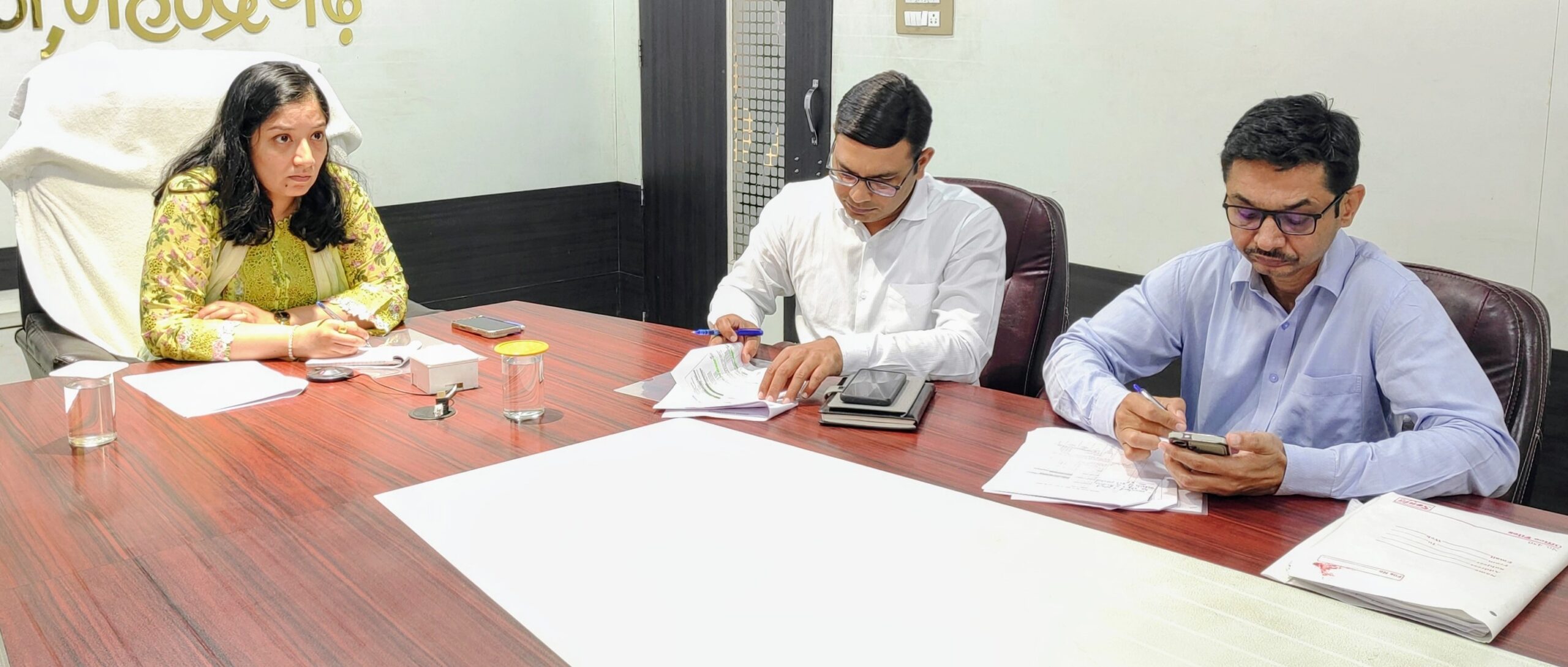 वोटर आईडी समस्याओं के समाधान को लेकर बैठक करतीं डीसी अनुपमा अंजली।