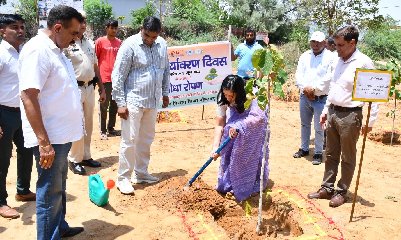 पौधारोपण करती डीसी अनुपमा अंजली।