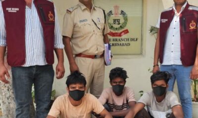 डबुआ ठेकेदार हत्याकांड में गिरफ्तार आरोपियों के साथ पुलिस टीम।