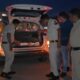 राव तुलाराम चौक पर नाकाबंदी के दौरान वाहनों की जांच करती नांगल चौधरी पुलिस।
