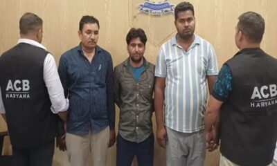 फरीदाबाद में रिश्वतखोरी मामले में कार्रवाई करती एसीबी टीम।
