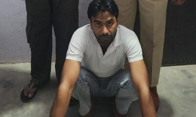 पिनगवां थाना पुलिस की गिरफ्त में साइबर ठगी का आरोपी माजिद हुसैन।