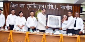 नारनौल बार एसोसिएशन सम्मेलन में संबोधित करते जस्टिस नरेश सिंह शेखावत