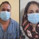 फरीदाबाद में रंगदारी वसूली मामले में गिरफ्तार आरोपी दंपति।