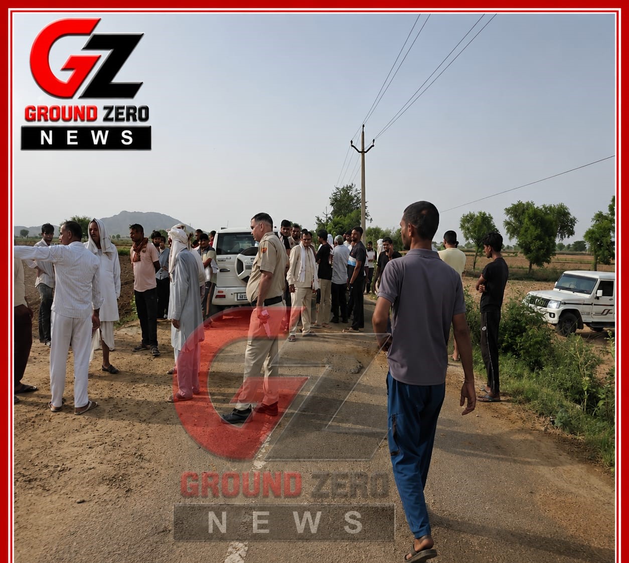 बनिहाड़ी डेम में शव मिलने के बाद मौके पर मौजूद पुलिस और ग्रामीण।
