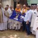 लक्ष्मीनारायण यादव को पार्टी में शामिल करते हुए नेताजी अतरलाल।