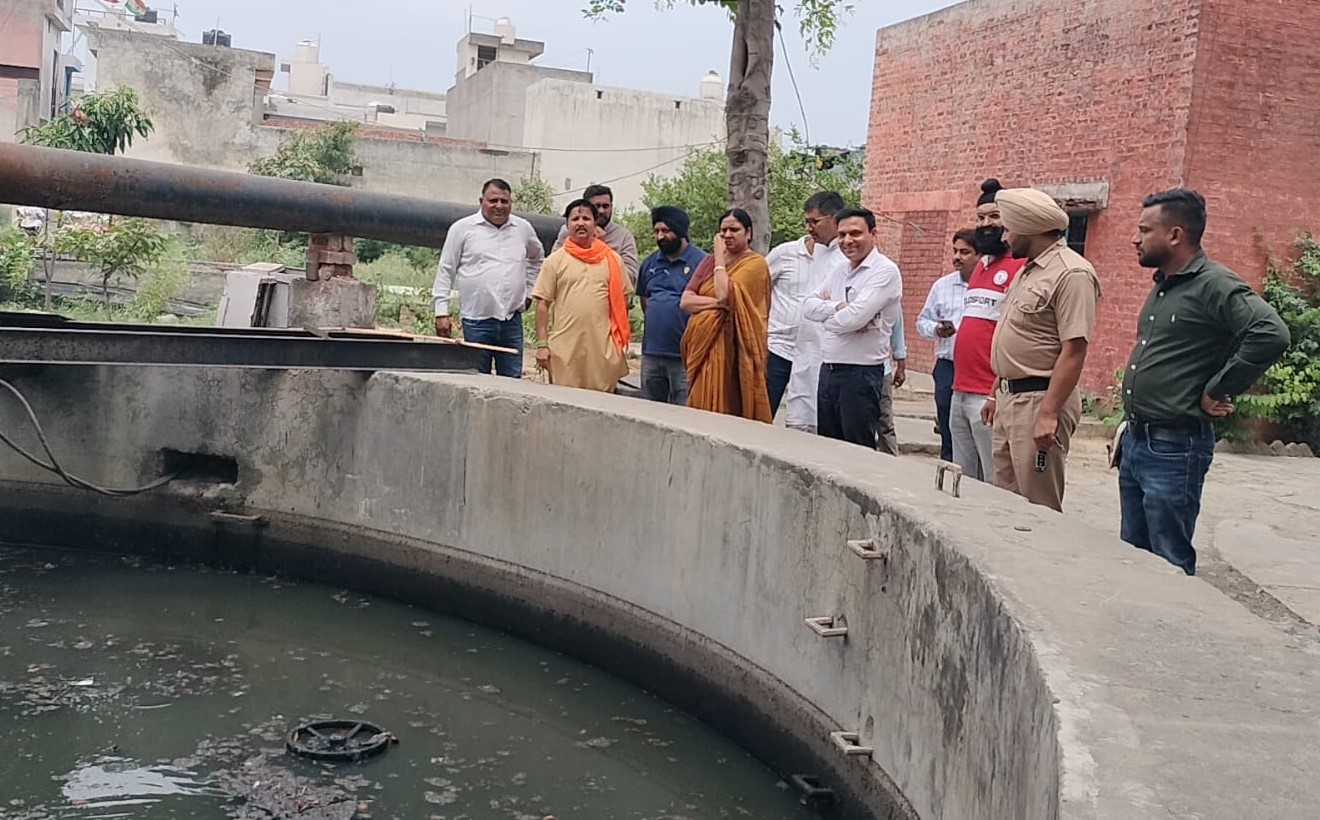 नालों की सफाई का जायजा लेती मेयर सुमन बहमनी। 