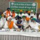 चंडीगढ़ के पंजाब किसान भवन में फ्री ट्रेड डील के विरोध में आयोजित किसान संगठनों की बैठक।