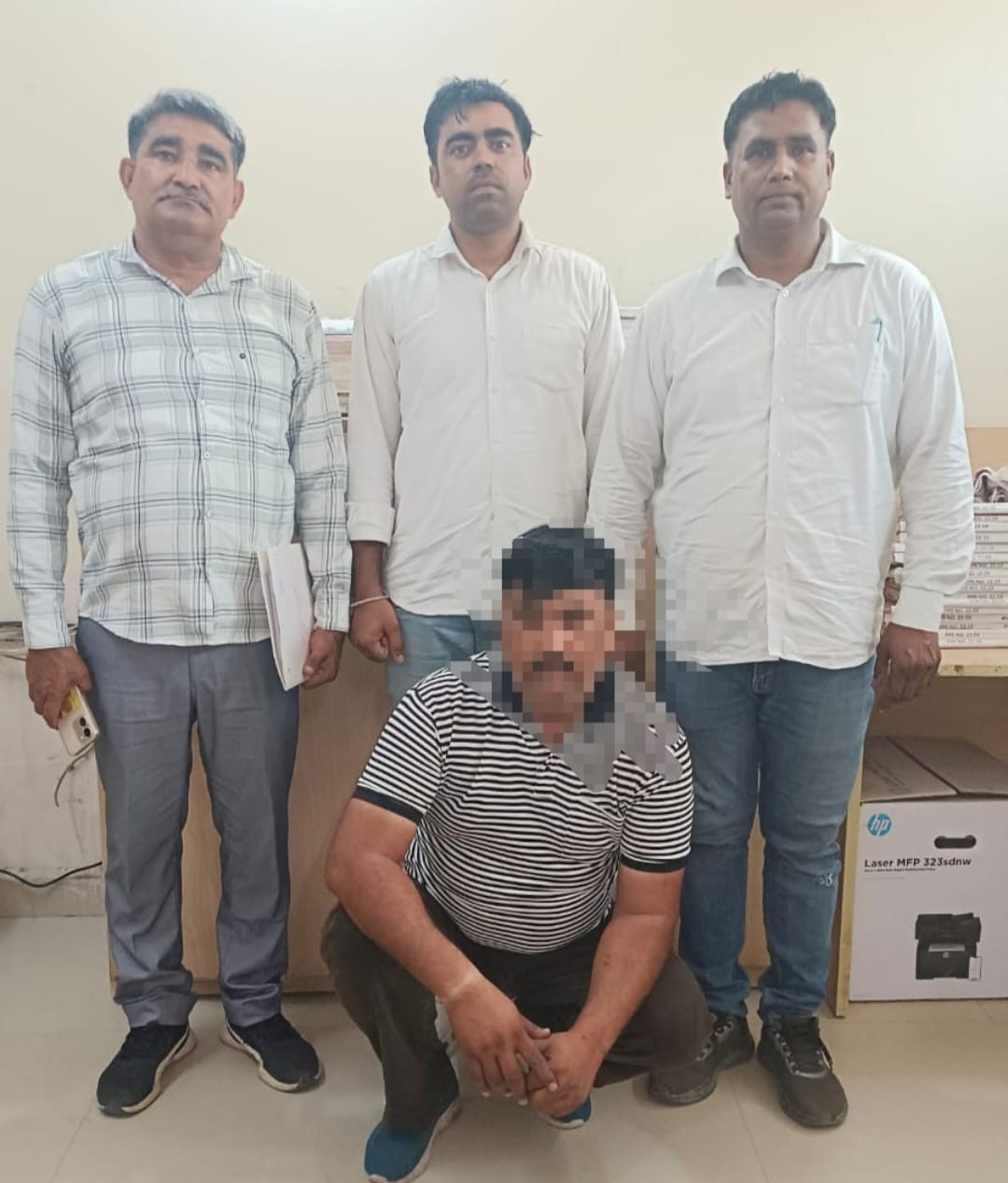 रेवाड़ी पुलिस द्वारा चेक बाउंस मामले में उद्घोषित अपराधी जसवीर की गिरफ्तारी।