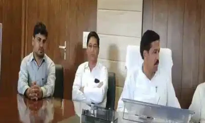 नूंह में केंद्र सरकार के 12 वर्ष पूरे होने पर विकास कार्यों पर अपनी बात रखते जिला परिषद चेयरमैन जान मोहम्मद।