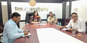 -वीडियो कॉन्फ्रेंसिंग के दौरान मौजूद डीसी अनुपमा अंजली।